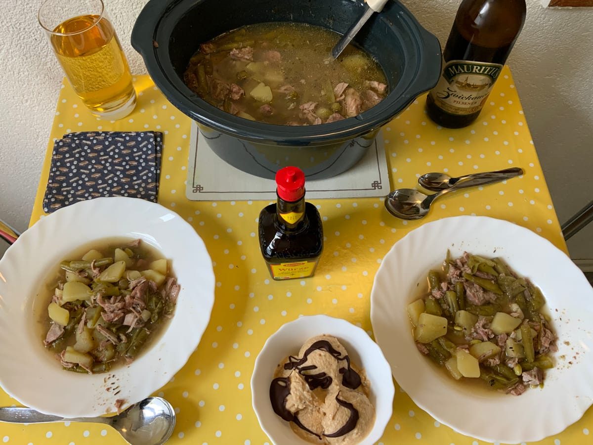 Bohneneintopf mit Lamm aus dem Slowcooker